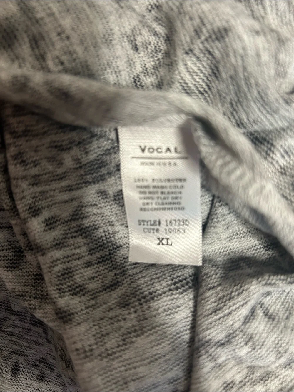 Vocal Cold Shoulder Dress Grey Black Damask Lace Whimsigoth Tunic Mini XL